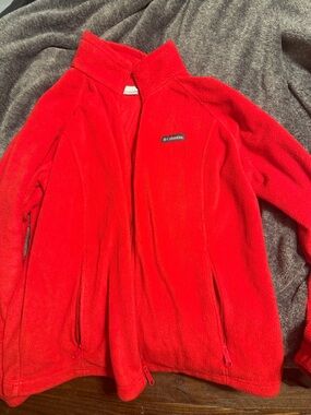 Columbia Bright Red Fleece Jacket